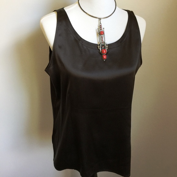 Eileen Fisher Tops - Eileen Fisher Scoop Neck Silk Tank Sz PL